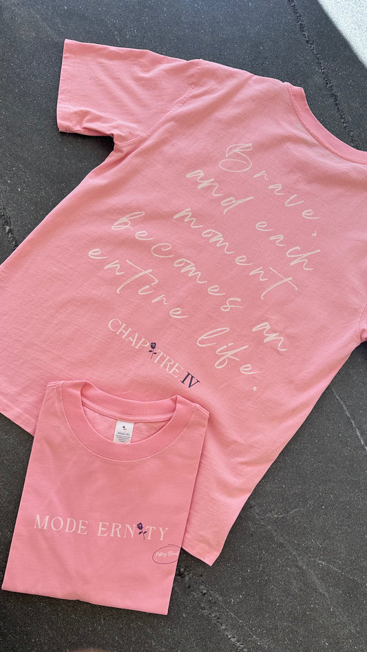 T-Shirt "Chapitre 4" rose