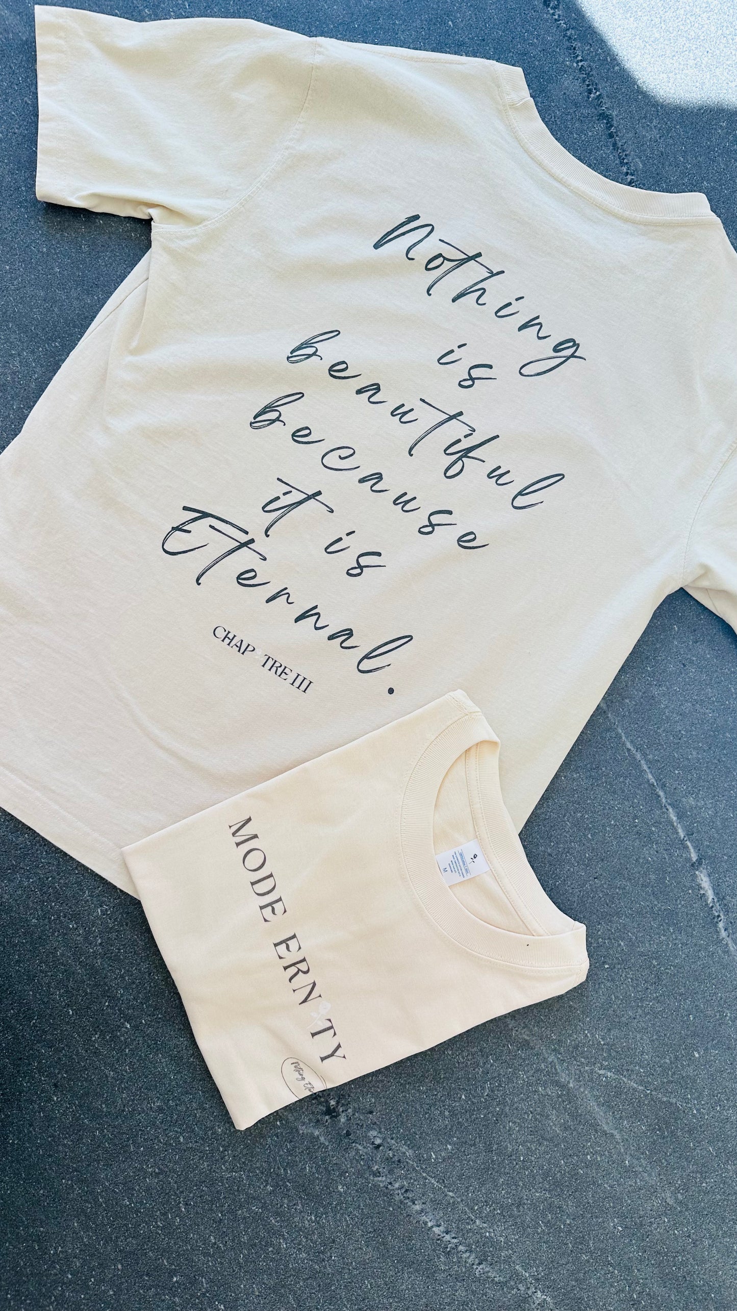 T-Shirt "Chapitre 3" beige