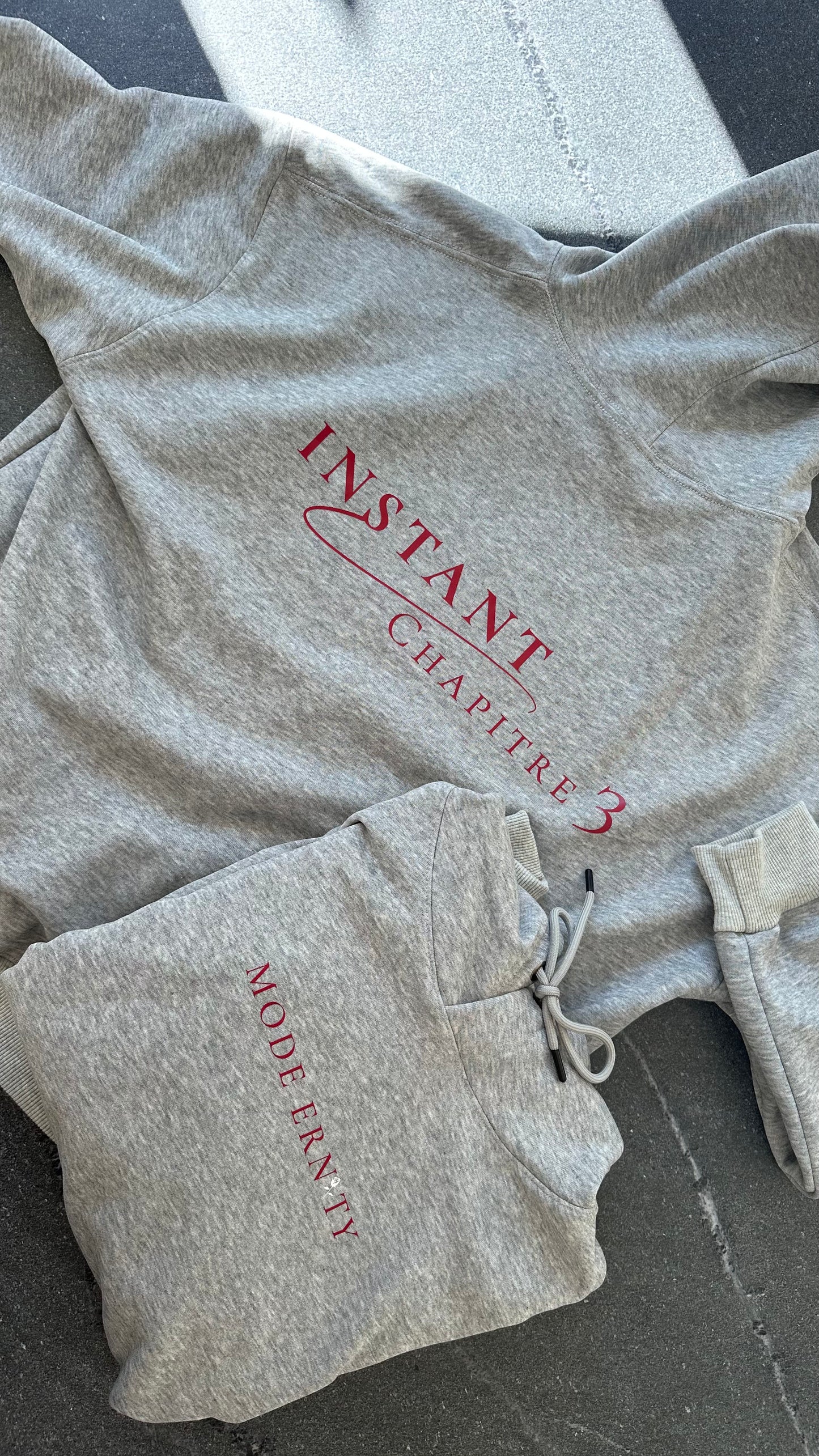 Sweat "Instant" gris