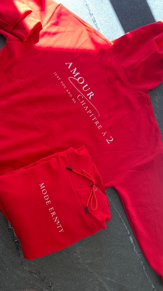 Sweat "Amour" rouge